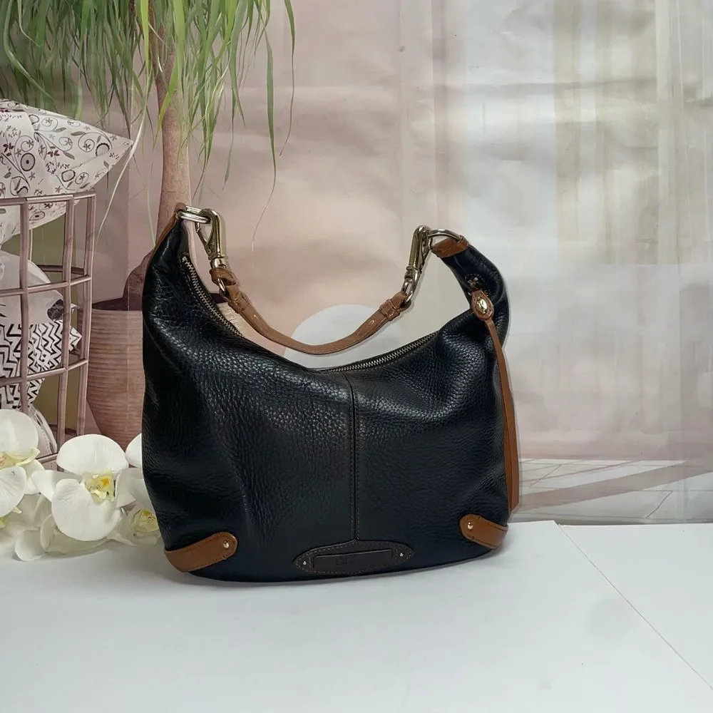 Cole Haan Black and Brown Hobo Bag